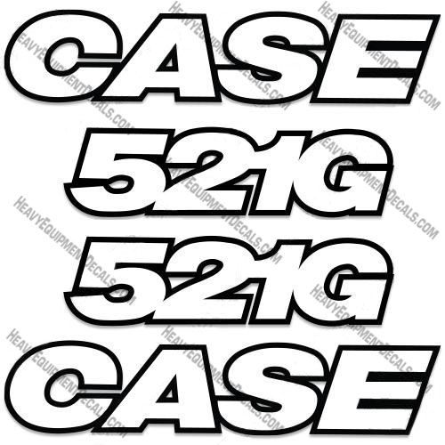 Case 521G Wheel Loader Decal Kit - 3M Reflective! 521 g