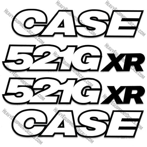 Case 521G XR Wheel Loader Decal Kit - 3M Reflective! 