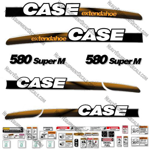 Case 580 Super M BackHoe Loader Decal Kit 