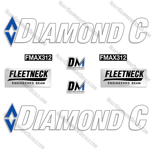 Diamond C FMAX 312 Trailer Decal Kit decals