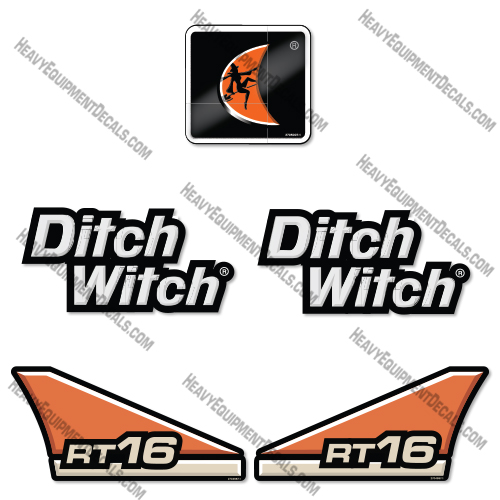 Ditch Witch RT16 Trencher Decal Kit rt 16
