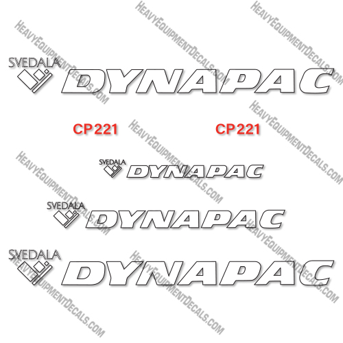 Dynapac CP221 Roller Decal Kit 
