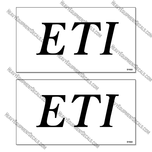 ETI Logo Bucket Truck Decals - (11" x 6")  
