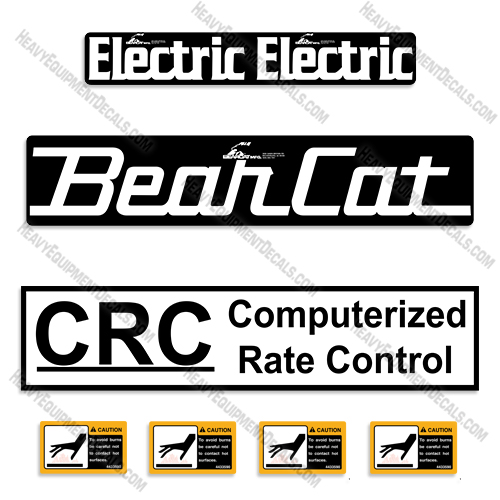 Fits Bear Cat Electric Decal Kit Asphalt Distributor decal kit, decals, crc, computerized rate control