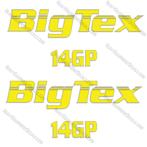 Fits Big Tex 14GP Trailer Decal Kit big, big tex, bigtex, decal kit, tex