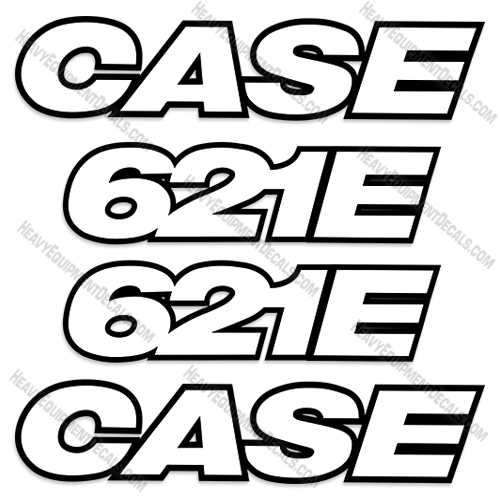 Fits Case 621E Decal Kit Wheel Loader - 3M Reflective! 621, 621e, decals,