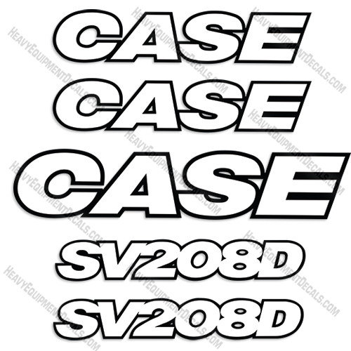 Fits Case SV208D Decal Kit Roller 208, decals, sv-208, 208d, vibratory