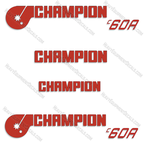 Fits Champion C60A Decal Kit Motor Grader 60, 60a, c60, c60a, decals