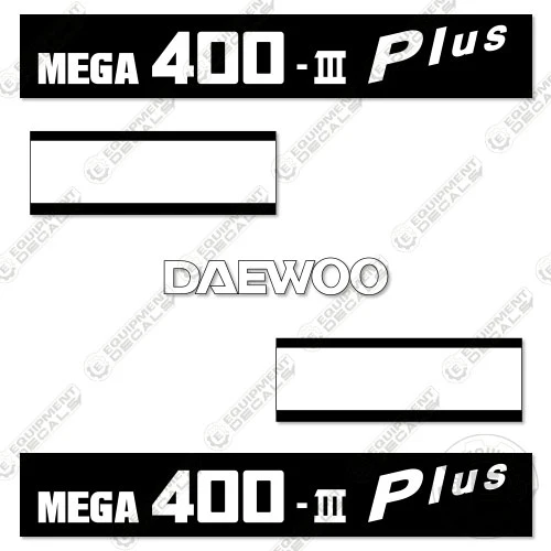 Fits Daewoo Mega 400 III Plus Decal Kit Wheel Loader decal kit