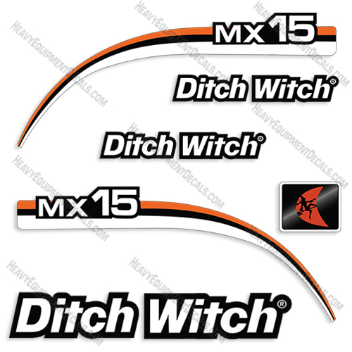 Fits Ditch Witch MX15 Decal Kit Mini Excavator decals, ditch-witch, ditchwitch, mx-15, mx