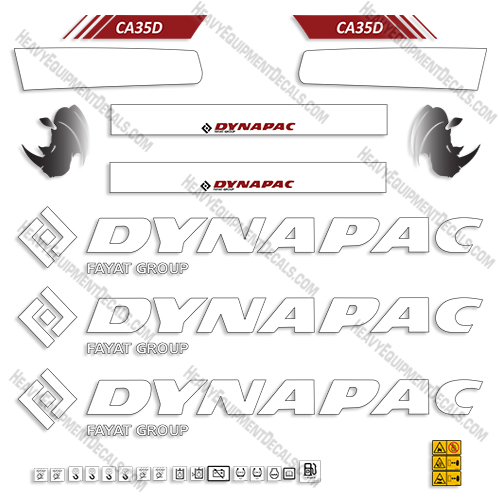 Fits Dynapac CA35D Decal Kit Roller 35, 35d, ca, ca-35, ca35, ca35d, decals