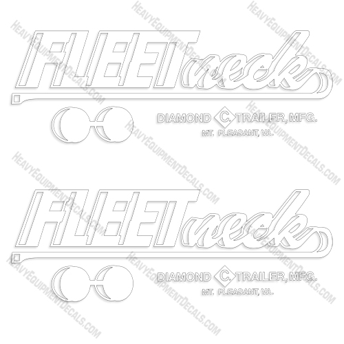 Fits Fleet Neck Trailer Decal Kit 28" Wide decal kit, decals, fleetneck, equipment