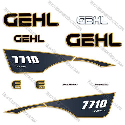 Fits GEHL 7710 Turbo Decal Kit Skid Steer decals, sl 7710, sl7710