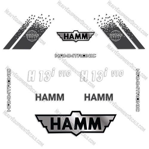 Fits HAMM H13i VIO Compactor Decal Kit (Older Style)  13i, decal kit, H 13I VIO, hd, roller, vio, decals