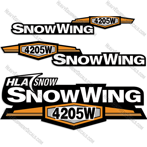 Fits HLA Snow Wing 4205W Decal Kit Plow 4205, decals