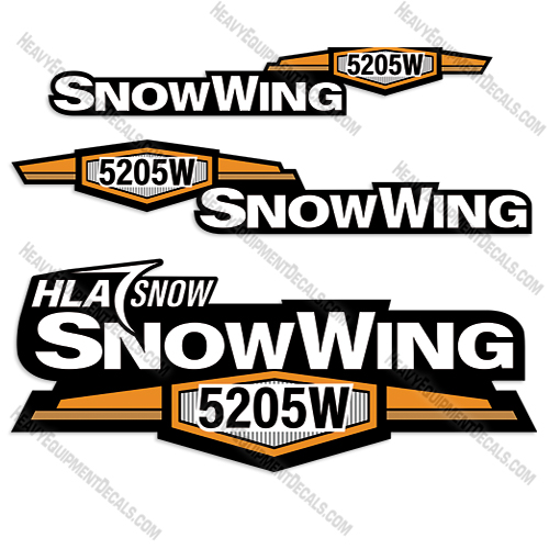 Fits HLA Snow Wing 5205W Decal Kit Plow 4203, 4203w, decal kit