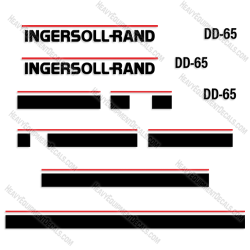 Fits Ingersoll-Rand DD-65 Decal Kit Compactor decal kit, ingersoll, ingersoll-rand, ingersollrand, rand, dd, dd65