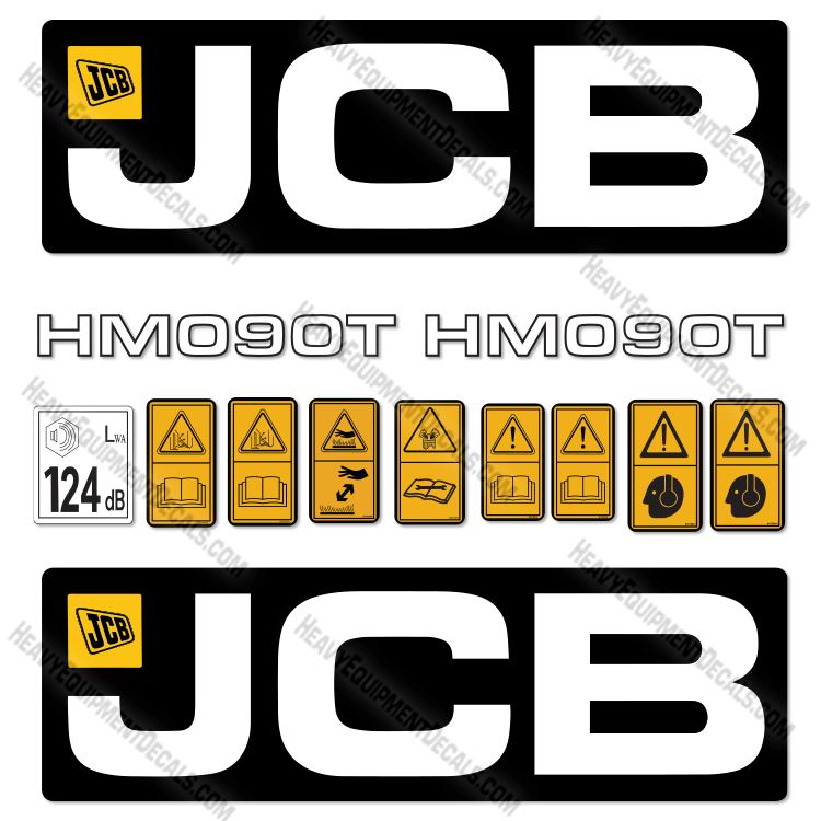Fits JCB HM090T Decal Kit Hammer JCB, HM090T, 090T, Hammer