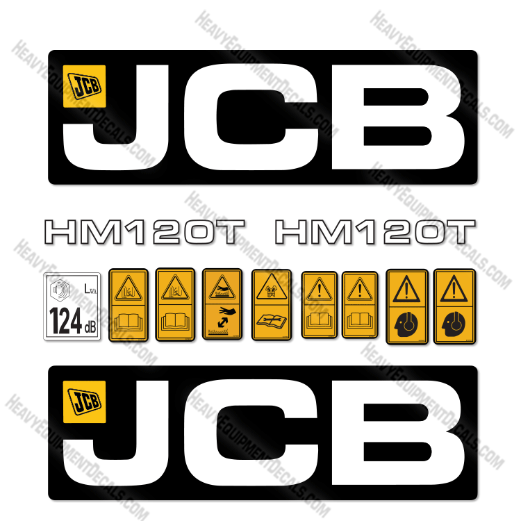 Fits JCB HM120T Decal Kit Hammer  JCB, HM120T, 120T, Hammer