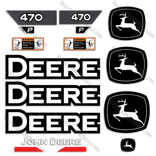 Fits John Deere 470P Decal Kit Wheel Loader 470,470-p, decal kit, decals