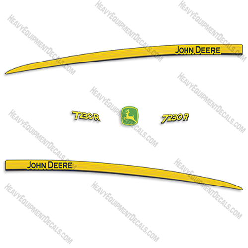 Fits John Deere 7230R Decal Kit Tractor decal kit, decals, r, 7230