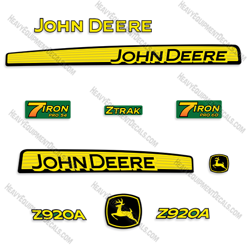 Fits John Deere Z920A Decal Kit Riding Mower 920, 920a, decals, z920, z920a