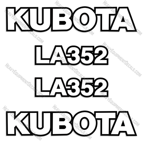 Fits Kubota L252 Decal Kit Loader Arms 252, Kubota, la, la252, decals