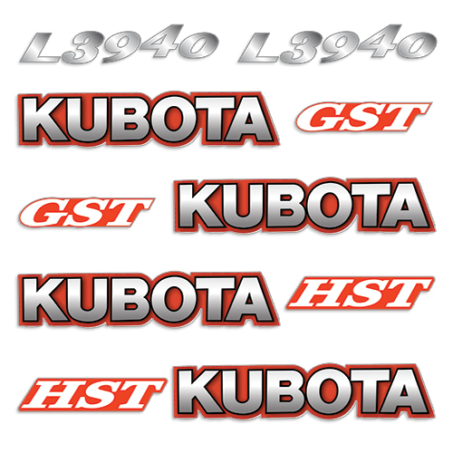 Fits Kubota L3940 Decal Kit Tractor 3940, Kubota, decals, l-3940