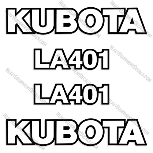 Fits Kubota L401 Decal Kit Loader Arms 401, Kubota, la, la401, decals