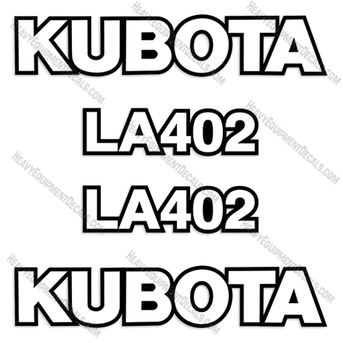 Fits Kubota L402 Decal Kit Loader Arms 402, Kubota, la, la402, decals