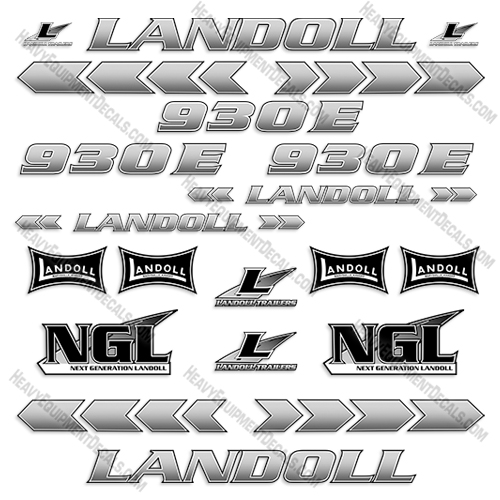 Fits Landoll 930E Decal kit Trailer 930, 930e, decals