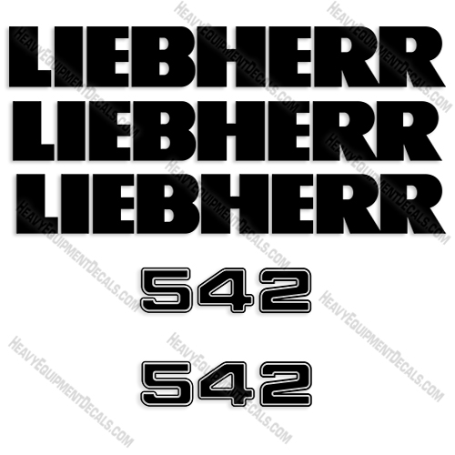 Fits Liebherr 542 Decal Kit Wheel Loader decal kit, decals