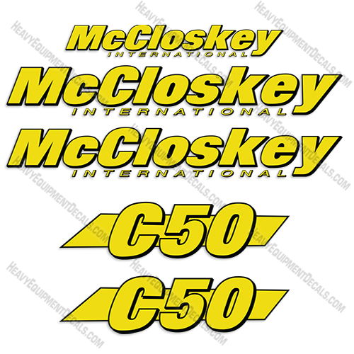 Fits McCloskey International C50 Decal Kit - Crusher decals, c-50, 50