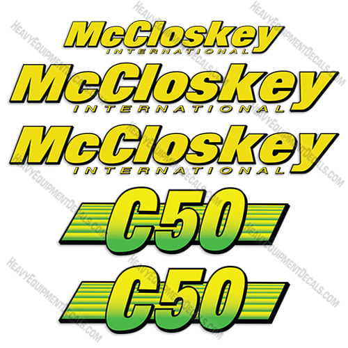 Fits McCloskey International C50C Decal Kit - Crusher decals, c-50, 50c