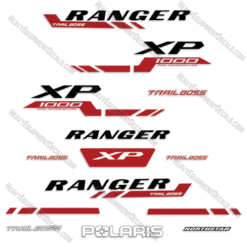 Fits Polaris Ranger 1000 XP Decal Kit UTV - 2025 - Trail Boss 1000, 1000xp, trail, boss, trail-boss, trail boss, decals