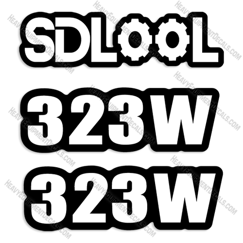 Fits SDLOOL 323W Decal Kit Mini Skid Steer Loader decal kit, decals, 323, 323-w