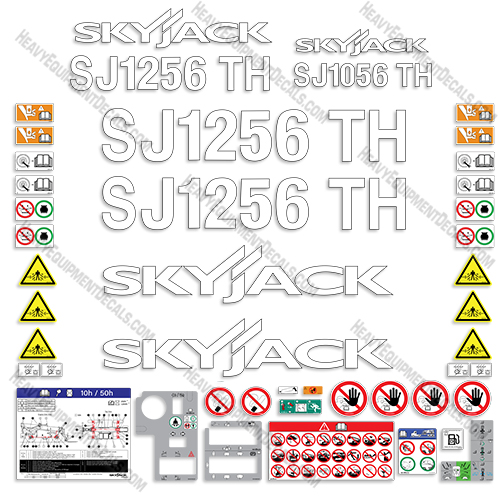 Fits SkyJack SJ1256TH Decal Kit Telehandler (FULL KIT) 1256, 1256th, sj1256, sj1256th, sky-jack, skyjack