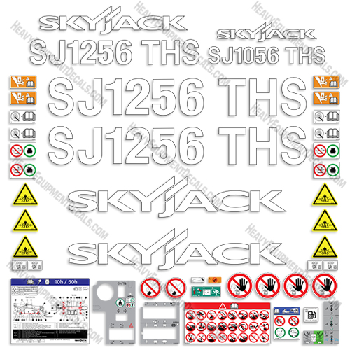 Fits SkyJack SJ1256THS Decal Kit Telehandler (FULL KIT) decals, 1256, 1256ths, sj1256, sj1256ths, sky-jack, skyjack