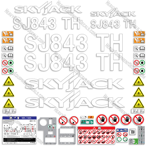 Fits SkyJack SJ843TH Decal Kit Telehandler (FULL KIT) 843, 843th, sj, sj843, sky-jack, skyjack, th, decals