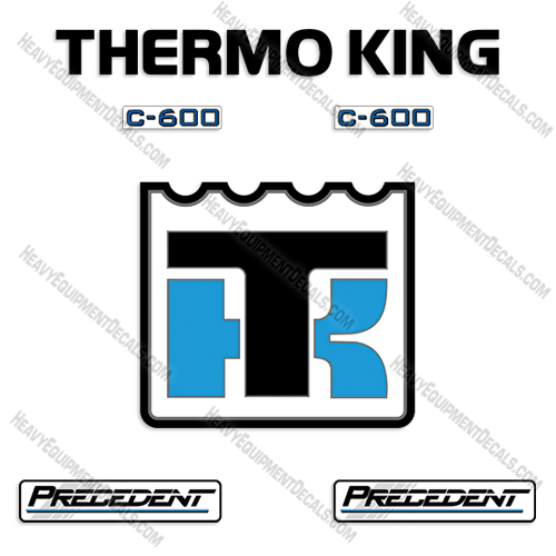 Fits Thermo King Precedent C-600 Decal Kit Trailer Refrigeration System decals, c600, thermo King, 600