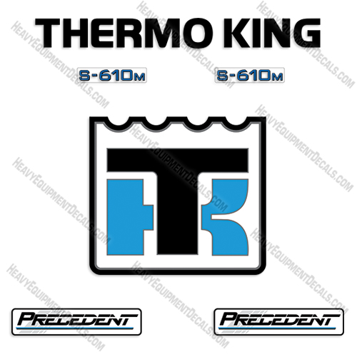 Fits Thermo King Precedent S-610M Decal Kit Trailer Refrigeration System decals, S610, thermo King, 610, 610m