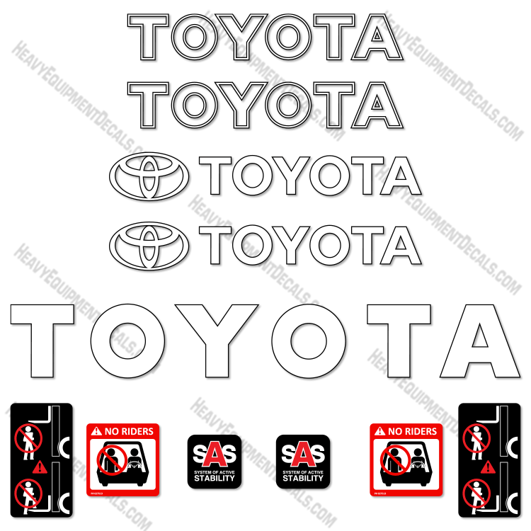 Fits Toyota 5DC30 Decal Kit Forklift   decal kit