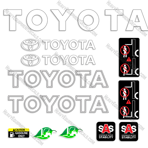 Fits Toyota 8FGU32 Decal Kit Forklift decals, 8FGU, 32