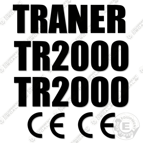 Fits Traner TR2000 Decal Kit Tandem Roller 2000, decal kit, tr-2000, tr2000