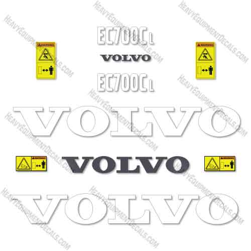 Fits Volvo EC700CL Decal Kit Excavator  700,  decal kit, ec700cl, ec700cl