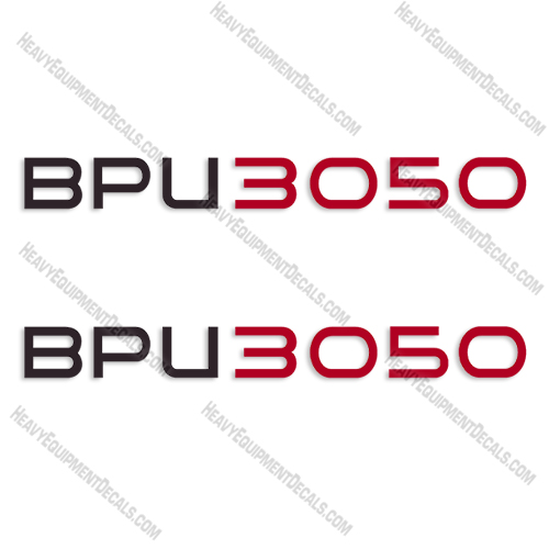 Fits Wacker Neuson BPU3050 Decal Kit Vibratory Plate 3050, bpu, decals