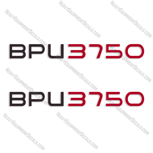 Fits Wacker Neuson BPU3750 Decal Kit Vibratory Plate 3750, bpu, decals
