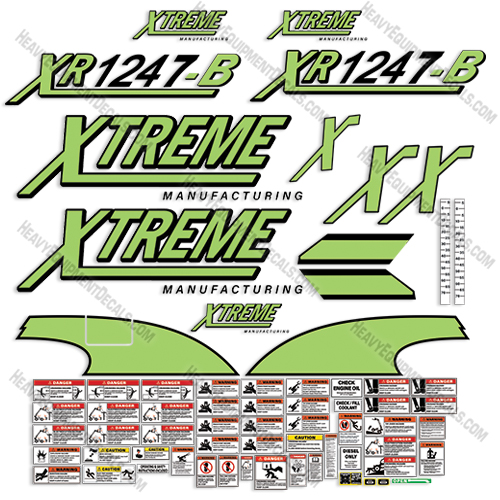 Fits Xtreme XR1247-B Decal Kit Telehandler  1247, decal kit, xr, xr-1247-B, xr1247-B,1247-B 