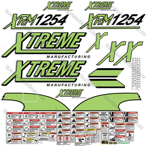 Fits Xtreme XRM1254 Decal Kit Telehandler 1254, decal kit, xrm1254