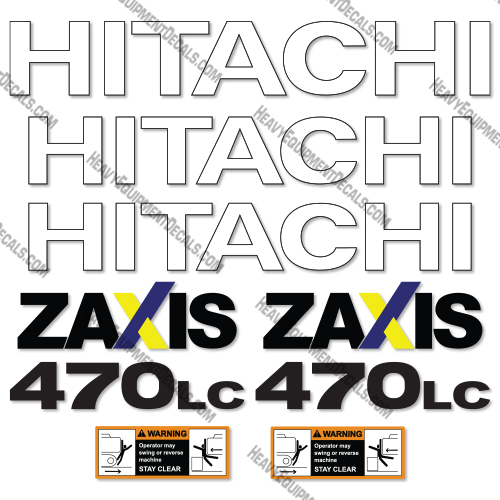 Hitachi 470LC-5 ZAxis Excavator Decal Kit 